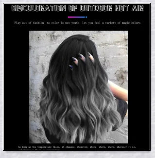 Thermochromic hair dye that changes colour with temperature, infused with nourishing Brazilian Argan Oil and Keratin Essence