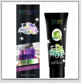 Thermochromic hair dye that changes colour with temperature, infused with nourishing Brazilian Argan Oil and Keratin Essence