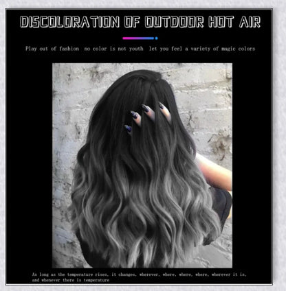 Thermochromic hair dye that changes colour with temperature, infused with nourishing Brazilian Argan Oil and Keratin Essence