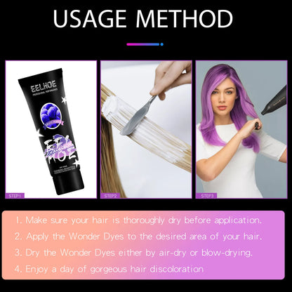 Thermochromic hair dye that changes colour with temperature, infused with nourishing Brazilian Argan Oil and Keratin Essence