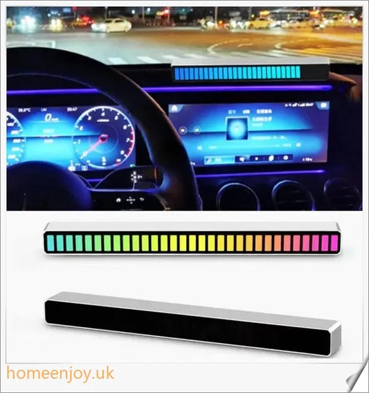 Car Sound Control Light with RGB Voice-Activated Music Rhythm Ambient Lighting