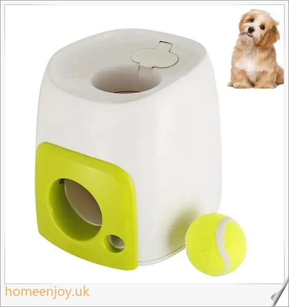Automatic Dog Toy Ball Launcher with Adjustable Range and Included Tennis Balls