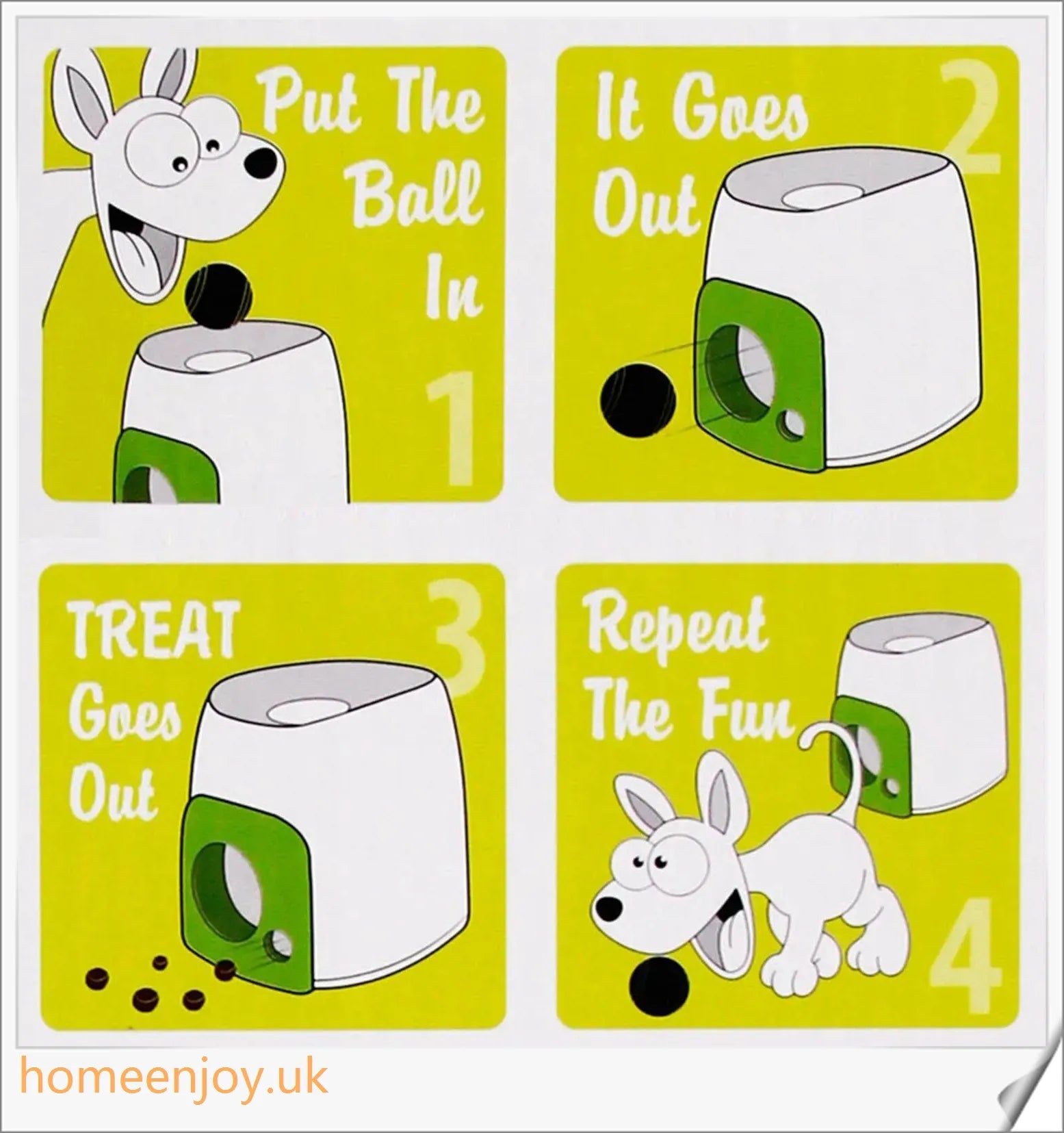 Automatic Dog Toy Ball Launcher with Adjustable Range and Included Tennis Balls