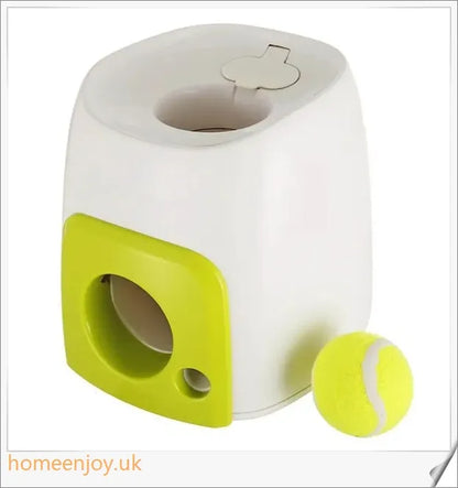 Automatic Dog Toy Ball Launcher with Adjustable Range and Included Tennis Balls