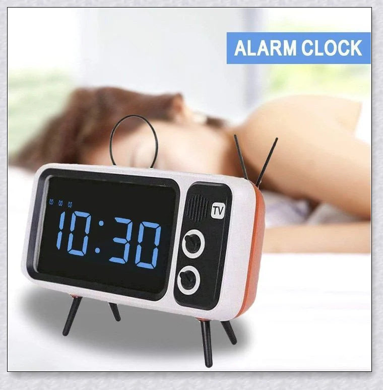 Retro TV Phone Holder & Bluetooth Speaker - Stylish Vintage-Inspired Smartphone Stand and Wireless Speaker
