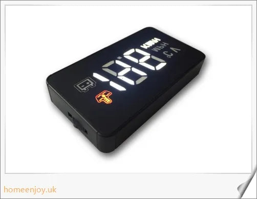 A compact, high-quality car heads up display device designed for British drivers to keep their eyes on the road