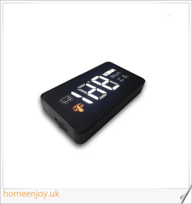 A compact, high-quality car heads up display device designed for British drivers to keep their eyes on the road