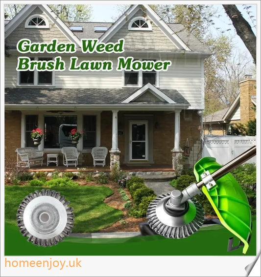Garden Weed Brush Lawn Mower - A high-quality steel wire tool for tackling weeds, deburring, and polishing in your British garden