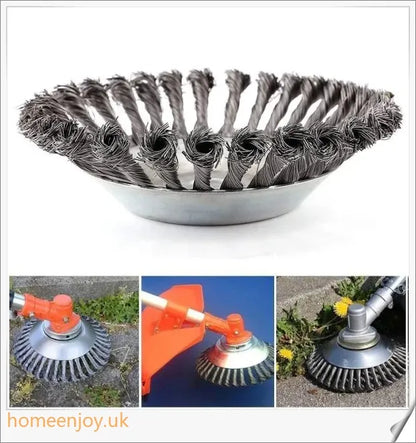 Garden Weed Brush Lawn Mower - A high-quality steel wire tool for tackling weeds, deburring, and polishing in your British garden