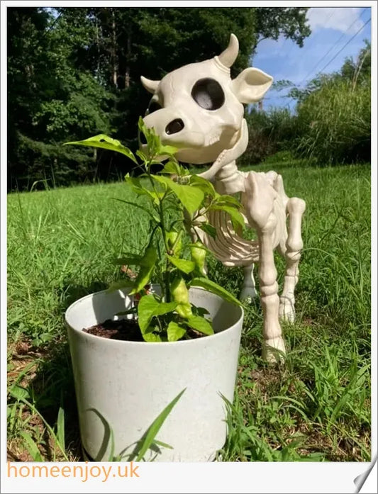Cow and horse skeleton Halloween decorative prop made of durable plastic with posable limbs