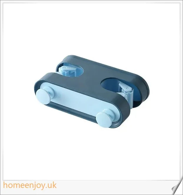 Double-Button Mop Clip for Effortless Bathroom Cleaning and Organising