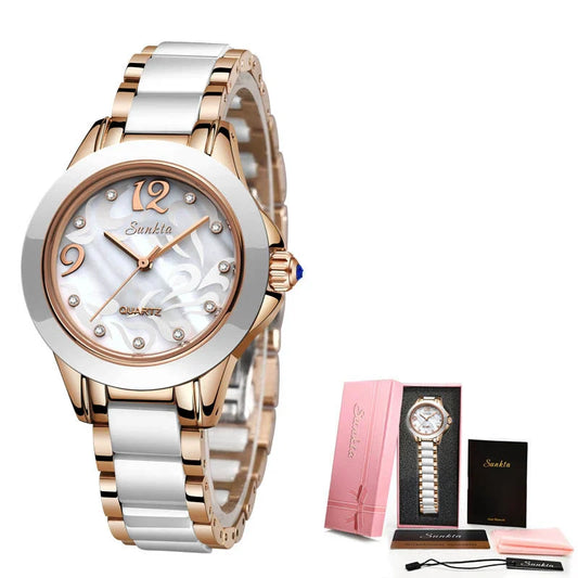 Exquisite ceramic ladies watches with a sophisticated and timeless design, perfect for everyday wear and special occasions.