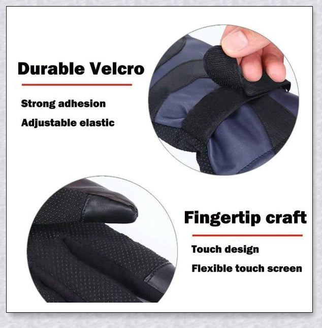 Heated gloves made from water-resistant PU material with soft coral fleece lining for warmth and comfort