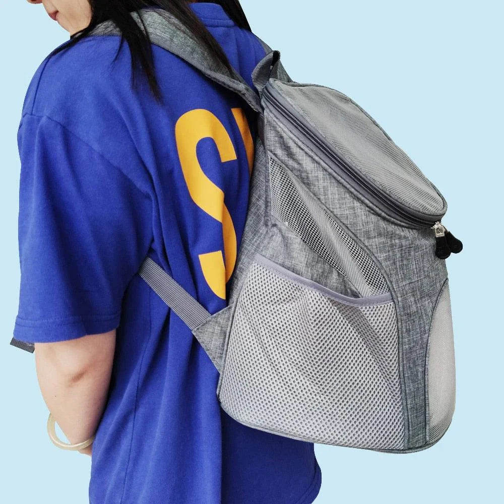 Premium breathable cat carrier backpack with spacious interior, adjustable straps, and durable construction for comfortable pet transport.