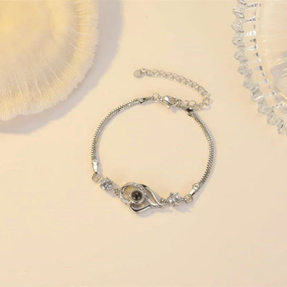 Custom bracelet with minimalist geometric design in rose gold or platinum finish, a thoughtful gift for girlfriends, couples, and students
