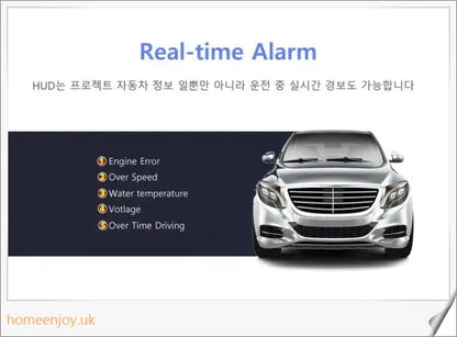 Eanop Hud Mirror 04 Car Head Up Display with OBD2 connection, windshield speed projection, and security alerts