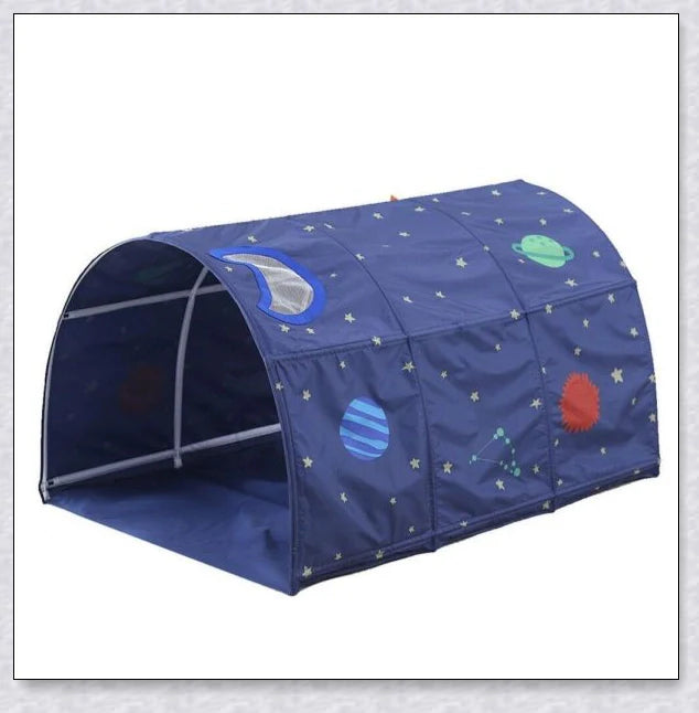 Premium indoor pop-up bed tent for kids in twin size, featuring a durable fibreglass frame and high-quality fabric for a safe and imaginative play space.