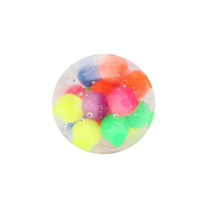 Decompression Vent Grape Ball - 6cm TPR foam stress relief toy in rainbow colors