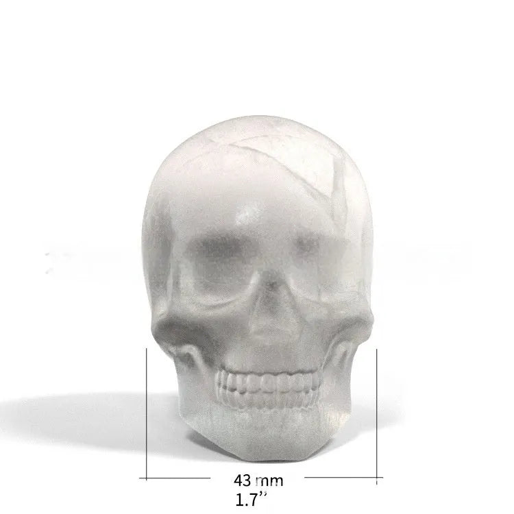 3D skull-shaped ice cube tray made from food-grade silicone for Halloween drinks