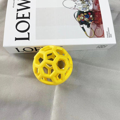 TPR dog chew ball toy in various colours for interactive play and dental health