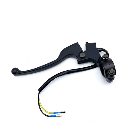 Aluminium alloy brake handle assembly with 22mm thick grip and electrical wiring