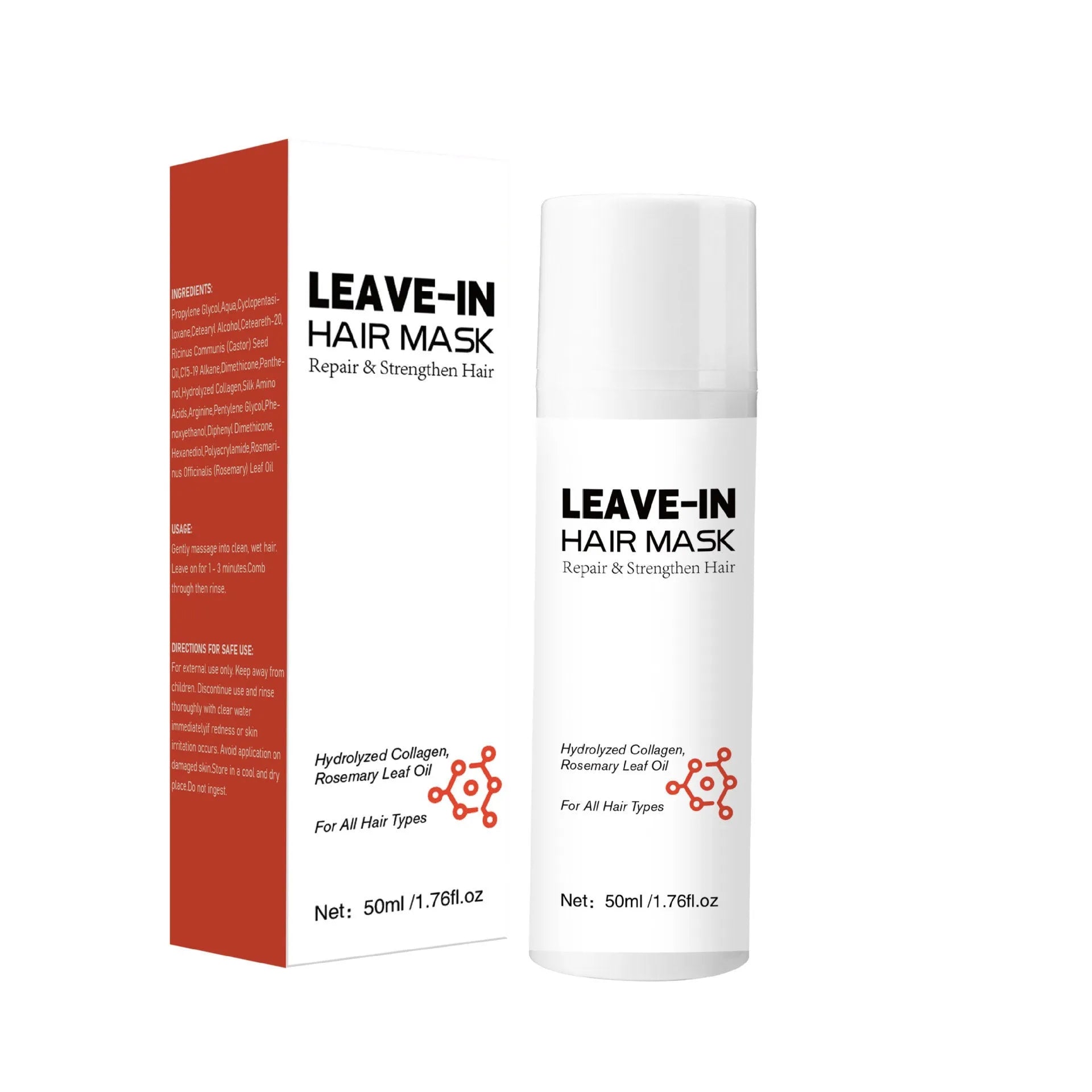 50ml bottle of frizzy hair conditioner for softness and manageability.