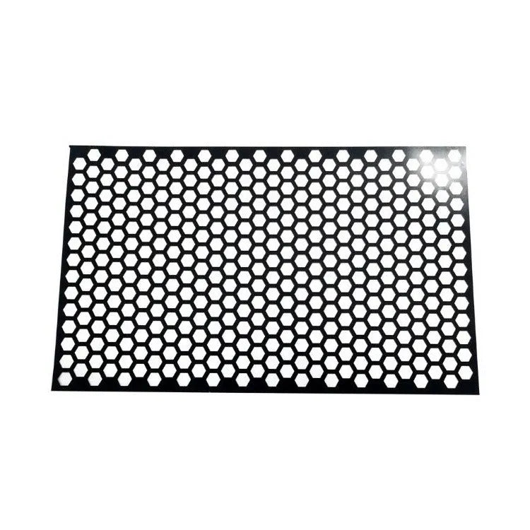 Set of black honeycomb-patterned car taillight decoration stickers showing size scale.