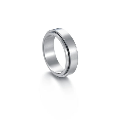Titanium steel ring with intricate star and moon designs, available in various sizes and colors
