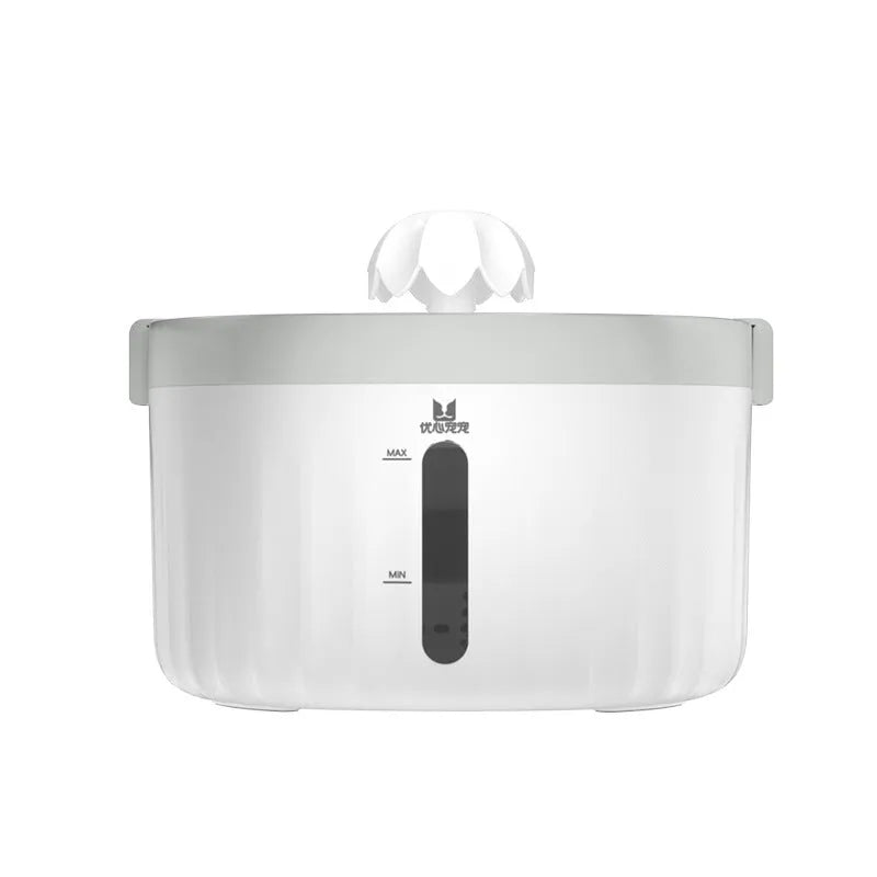 Automatic circulating pet water dispenser, 2L, beige and white, ABS and PP, with filter and power cord