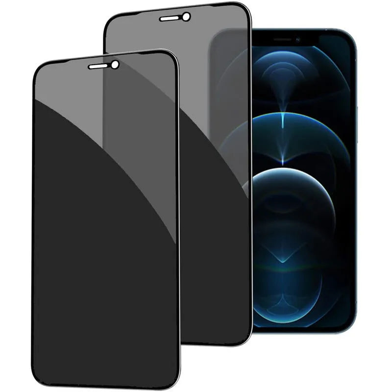 iPhone privacy screen protector tempered glass with matte anti-peeping finish