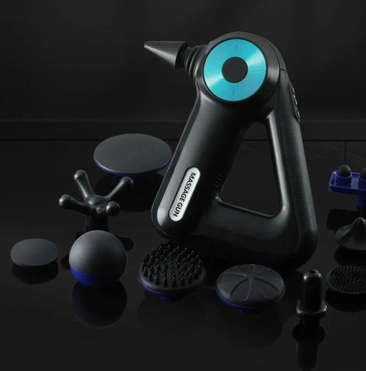 Blueidea Fascia Gun with multiple massage heads for deep muscle therapy