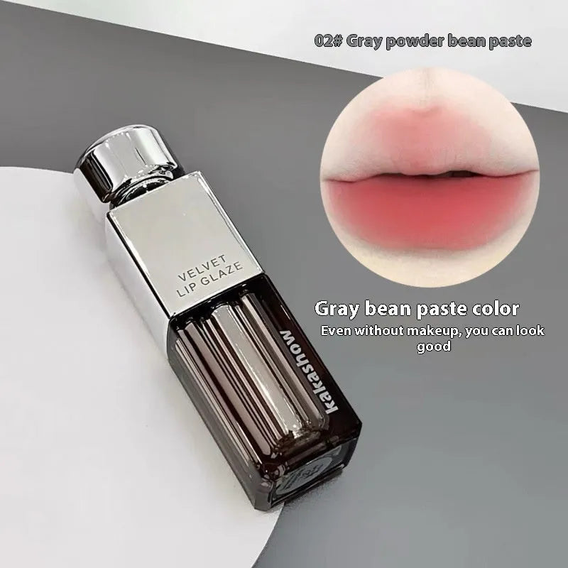 Matte soft mist lipstick in six velvet shades including cream smoked apricot and cherry frost
