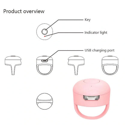 Bluetooth remote control ring for mobile phones in yellow, blue, and pink