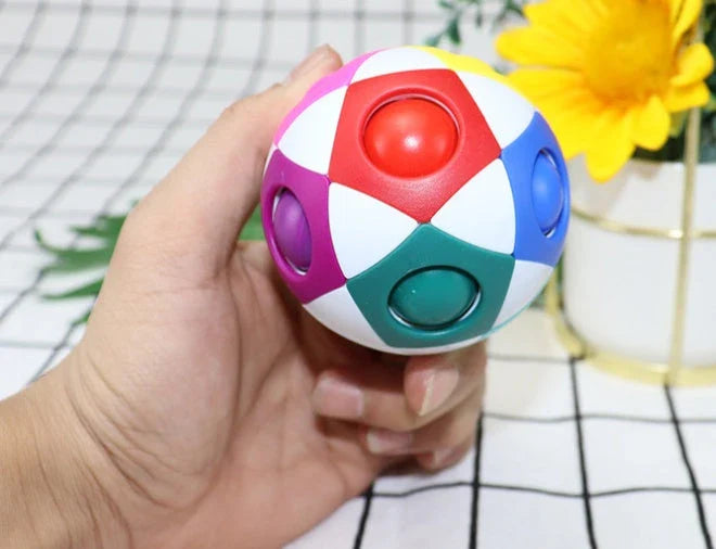 Colorful Decompression Soccer Ball - Vibrant Sensory Fidget Toy for Stress Relief and Cognitive Development