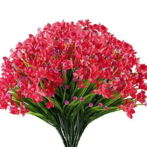 Starry sky design artificial green plant, 37cm tall, in a choice of six colours.