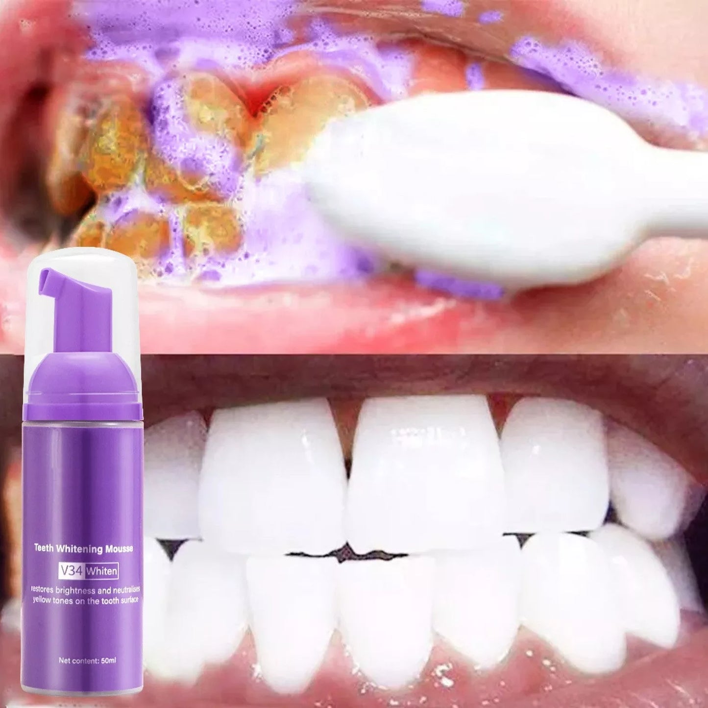 Oral Care Teeth Mousse for Smoke Stain Removal 50ml bottle