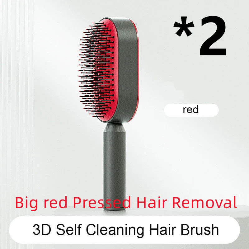 Premium self-cleaning hair brush with airbag massage technology for smooth, healthy hair