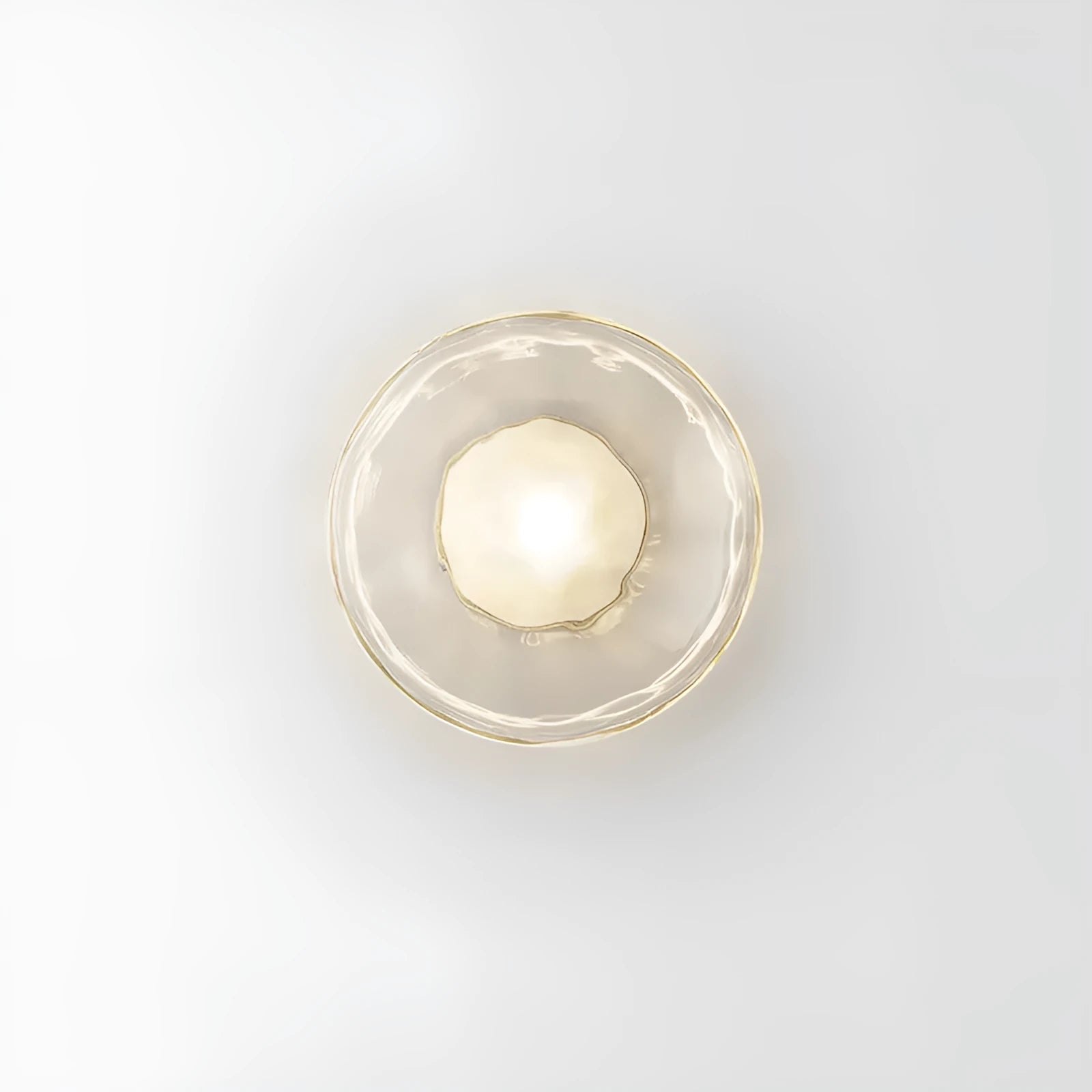 Wall-mounted bedside lamp with glass shade and iron body in various finish options