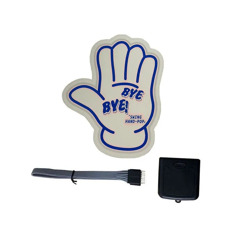 Luminous wall sticker kit showing adhesive film, driver unit, and connecting cable for glow in the dark decoration.