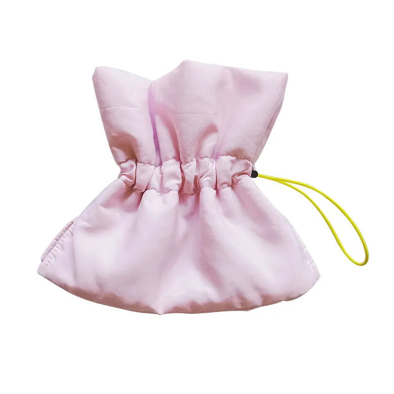 Soft adjustable Elizabethan recovery collar for a cat or small dog in blue, grey, green, or pink.