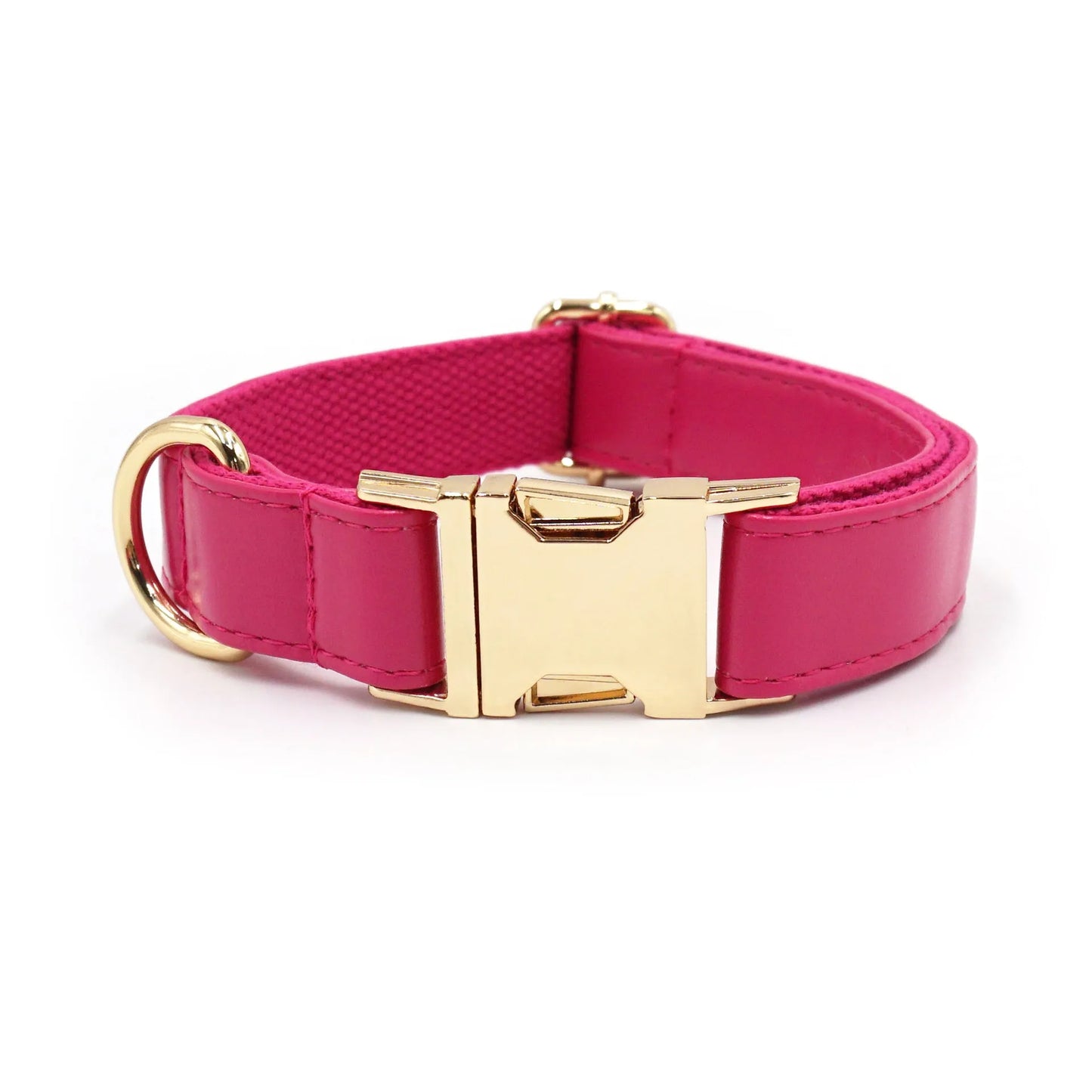 Simple colour-block velvet detail on a leather dog collar shown in caramel colour.