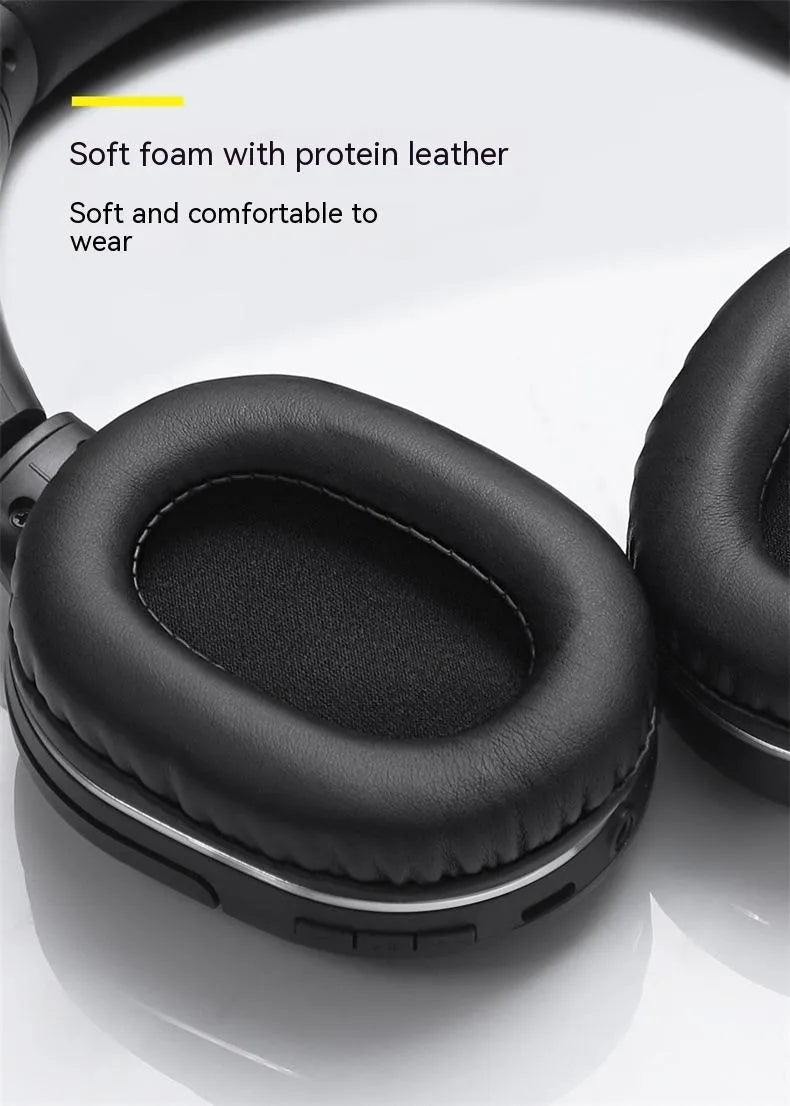Wireless Bluetooth gaming headset in black sports style design
