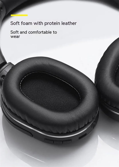 Wireless Bluetooth gaming headset in black sports style design