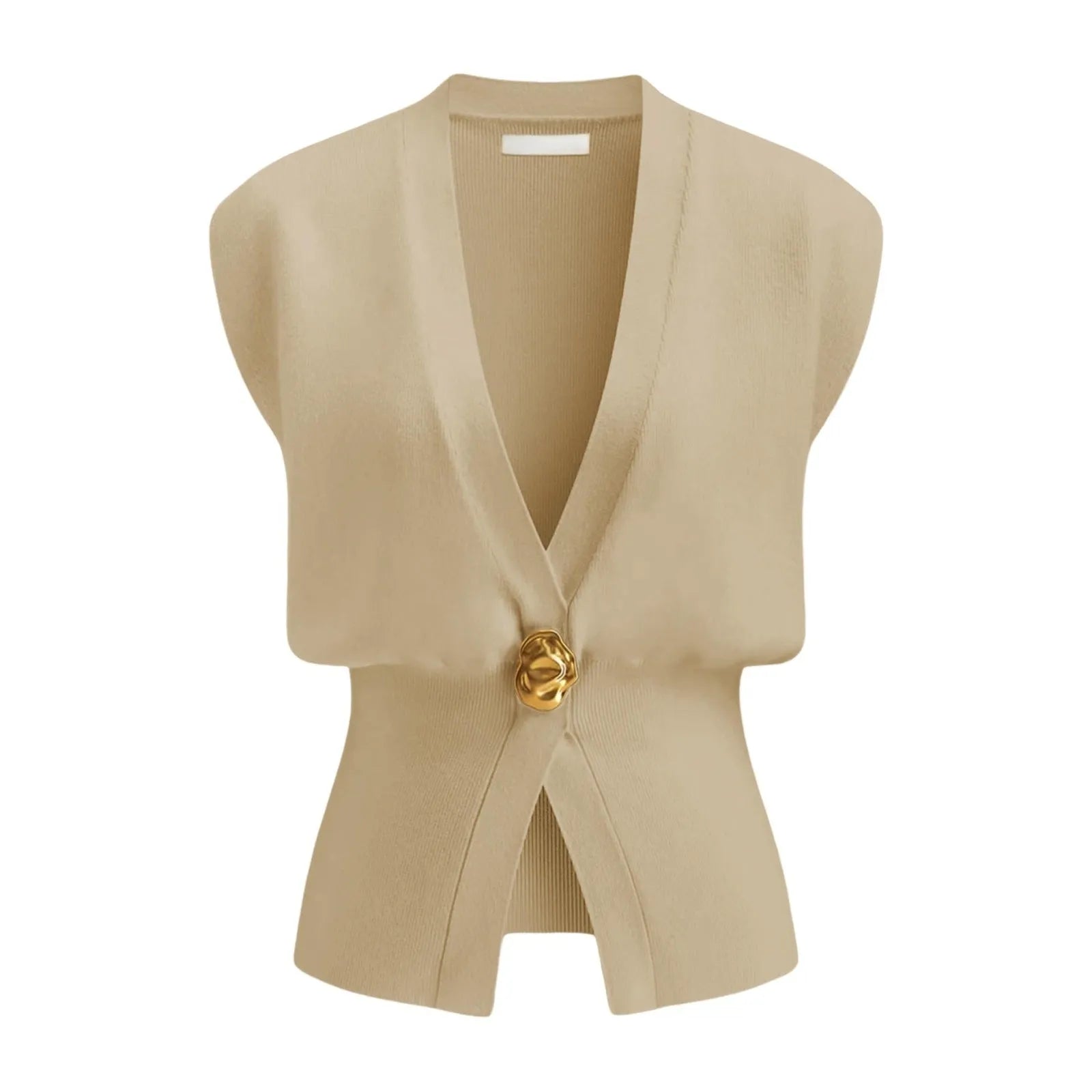 Women's loose fit V-neck button cardigan in a knitted polyester fabric, shown in a range of colours.