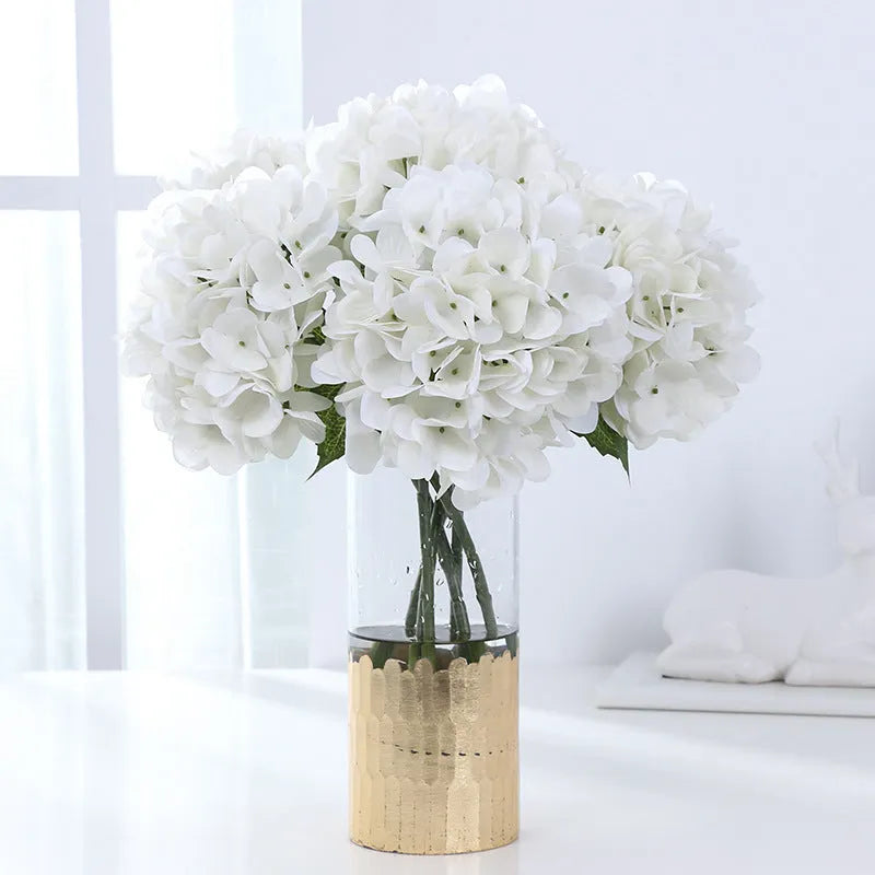 43cm tall white artificial silk flower pincushion decoration for weddings and photography.
