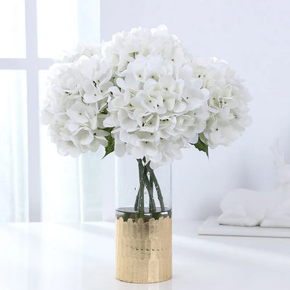 43cm tall white artificial silk flower pincushion decoration for weddings and photography.