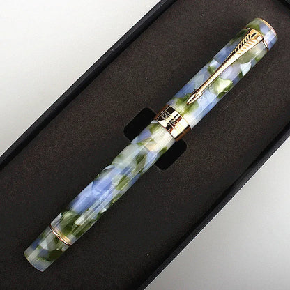 Deep bath green metal pen showing three pen tip options: 0.5mm, 0.7mm, and 1.0mm
