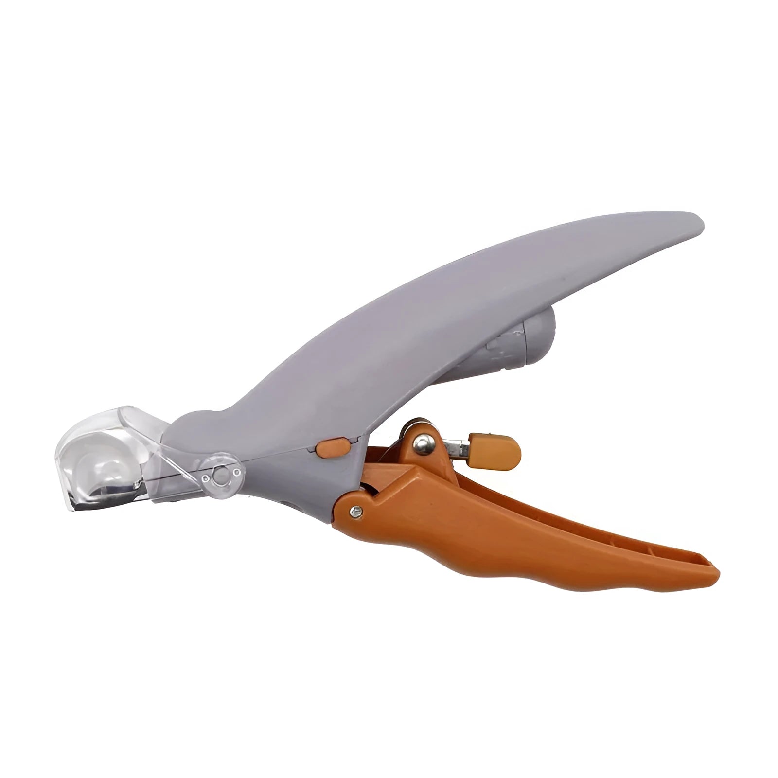 Yellow LED pet nail trimmer with magnifying glass and steel blades for cat and dog grooming