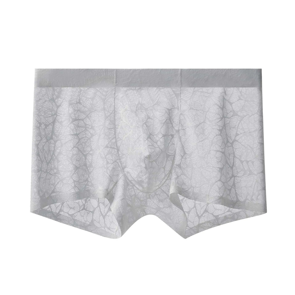 Men's leopard print jacquard underwear in black, white, grey, green, and apricot colours