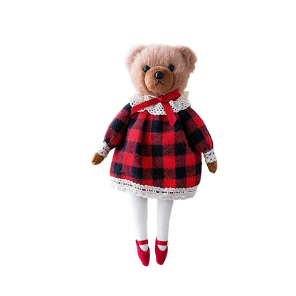 Cloth plush toy couple set showing a gentleman bear and a princess bear in cartoon style.